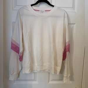 Thrive Women's Sweater in White and Pink